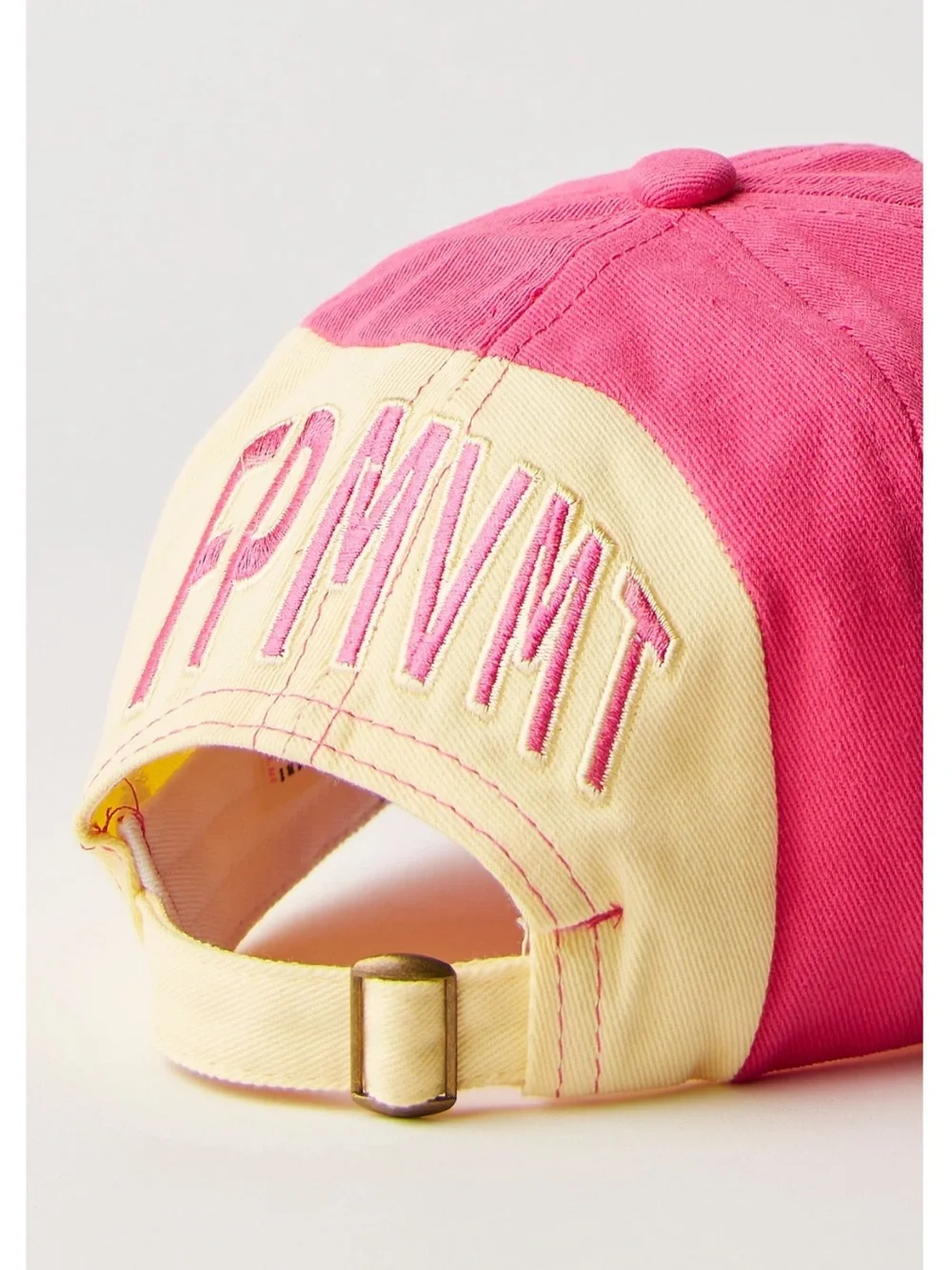 FP Movement by Free People Rule the Court Pink Cream Embroidered Baseball Cap
